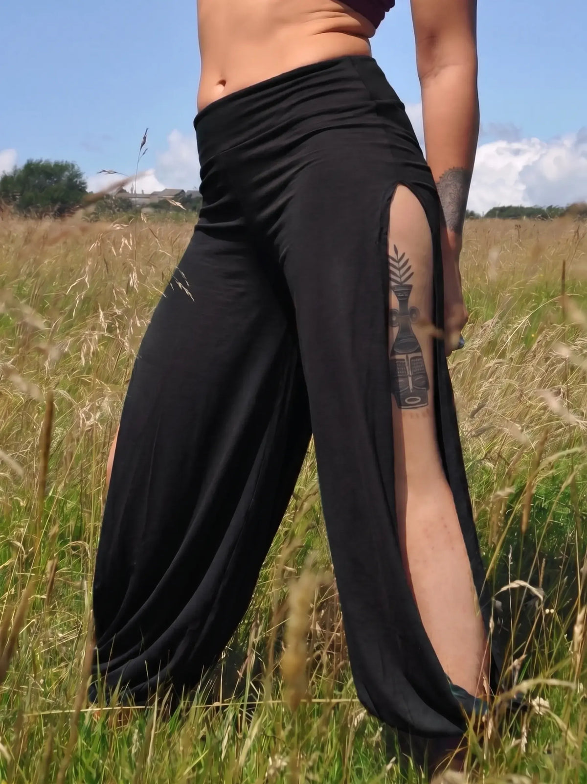 Harem Side Split Pants  ?  Yoga Pants Women Festival Wear