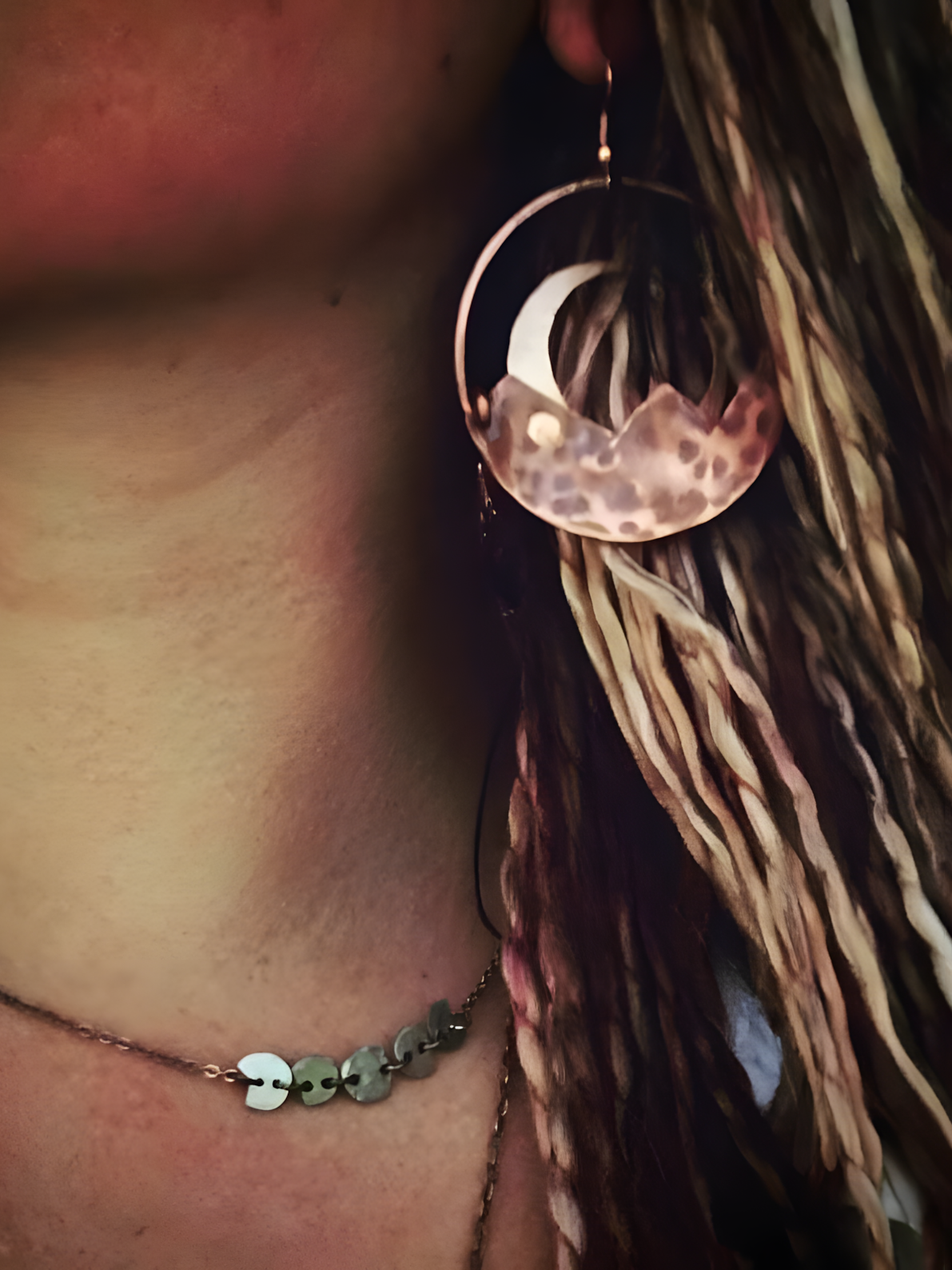 Bohemian Vintage Hollow-Out Moon Drop Earrings