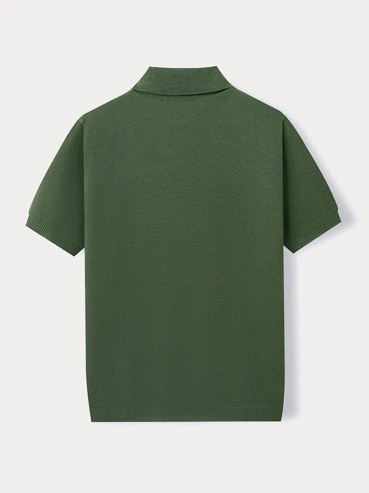 Casual Summer Jacquard Knit Shirt