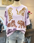 Tiger Sequin Crew-Neck Tee