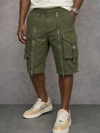 Unique Zipper Design Tactical Cargo Shorts