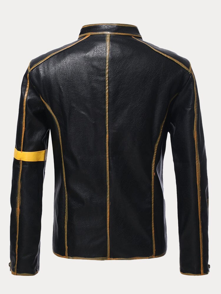 Stand Collar Punk Leather Jacket