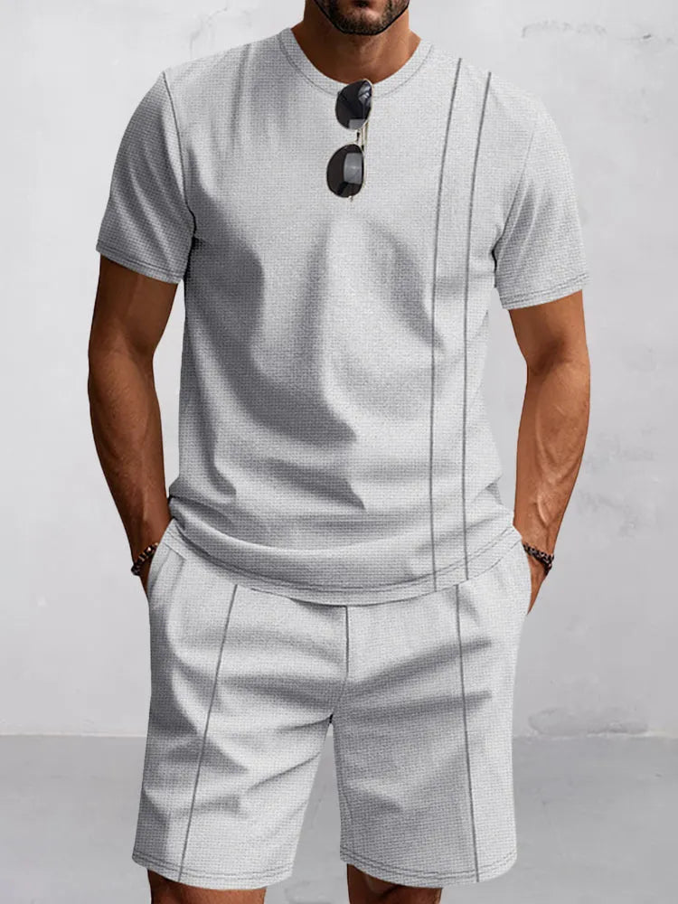 Athleisure Loose Fit waffle 2-Piece Set
