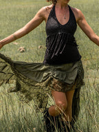 Pixie Halter Top, Backless Top, Sexy Goddess Top, Hippie Tank Top