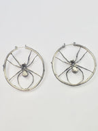 Vintage Statement Round Spider Earrings