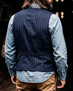 Vintage V-neck Denim Single-breasted Vest