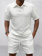 Smart Casual Jacquard Textured Set