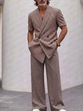 Vintage Smart Casual Plaid Matching Set