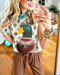 Mallard Duck Necklace Polka Dot T-shirt