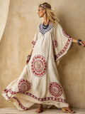 Women's Linen V-Neck Dress