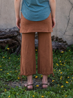 Caramel Faux Two-Piece Skirt Pants