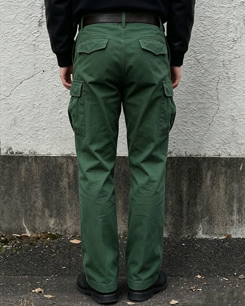 Vintage Forest Green Cargo Trousers