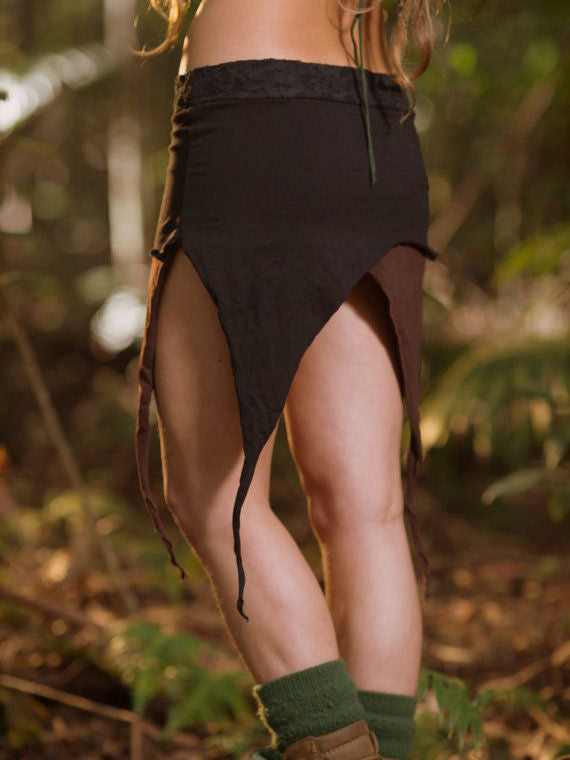 Women's Skirt in Ethnic Style with an Irregular Patchwork Retro Pattern