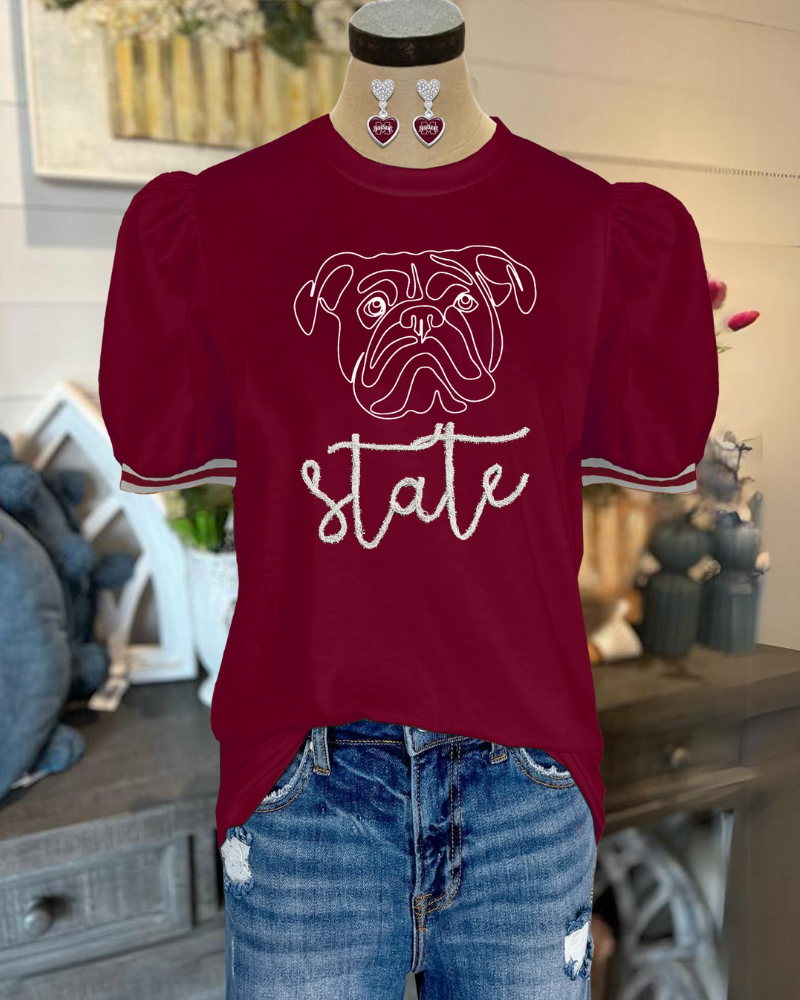 Bulldogs Embroidery Tee