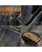 Vintage Aged Black©\Blue Heavy©\Weight Denim Slim Jeans