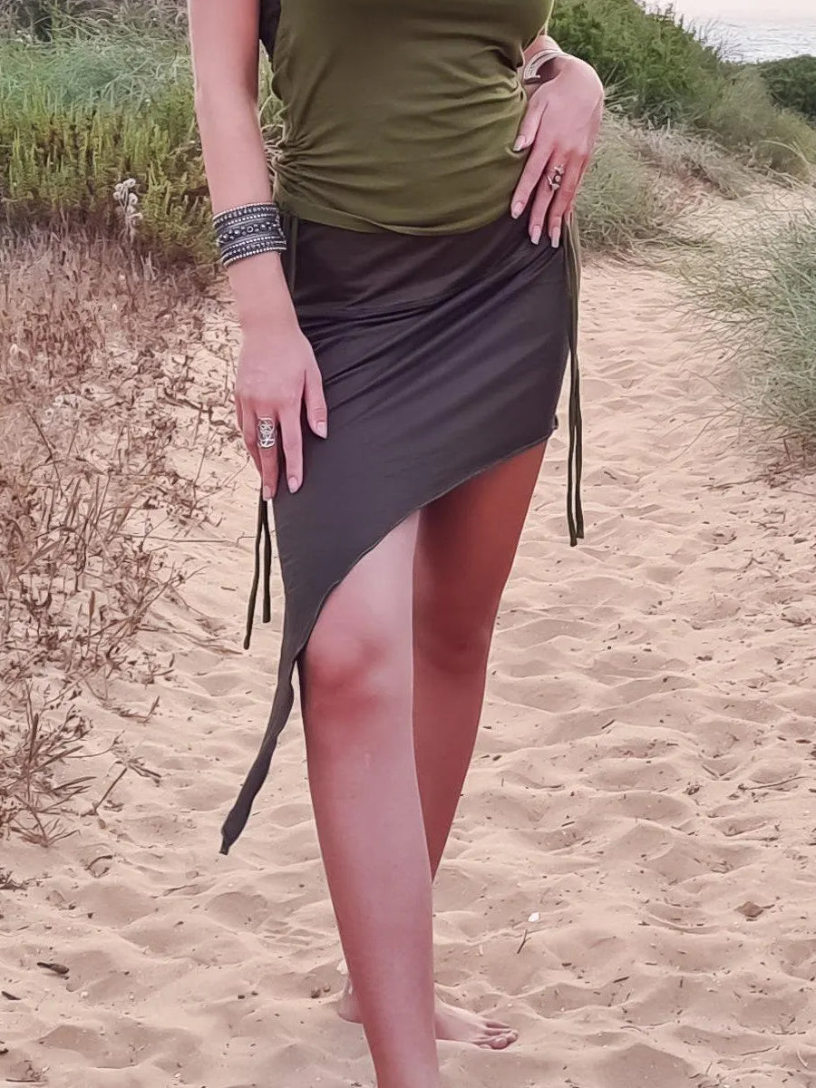 Boho Pixie Skirt, Viscose Lycra Mini Skirt, Festival Fashion, Multipurpose Skirt