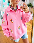 School Supplies Sequined Pullover