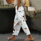 Women's Cute Dogs Art Casual Pocket Pants