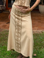Tribal Long Skirt, Ethnic Clothing, A Line Skirt, Block Print Skirt, Earthy Clothing