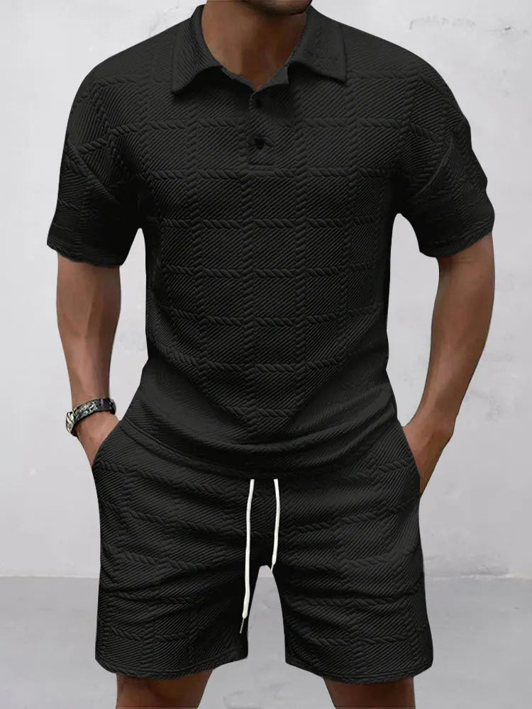 Smart Casual Jacquard Textured Set
