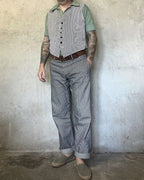 Vintage Hickory Stripe Relaxed Straight©\Leg Cargo Pants