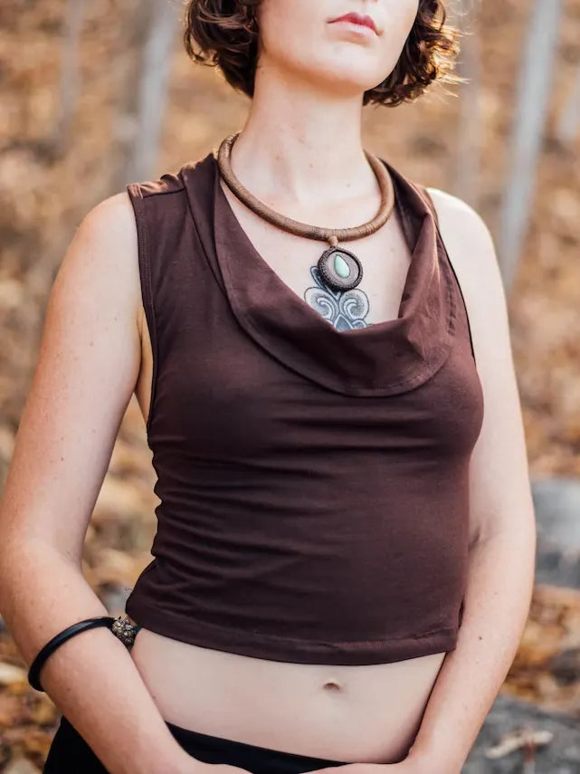 Cotton Festival Top, Ethical Handmade Boho Crop Top, Earthy Goddess Clothing
