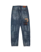 Vintage Denim Multi©\Plaid©\Patchwork Tapered Jeans