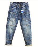 Vintage Denim Multi©\Patch©\Pocket Retro Utility Jeans