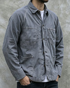 Vintage Navy White Hickory Stripe Cargo Chore Jacket