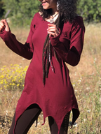 Long Sleeve Pixie Pointy Top - Cotton Boho Festival Top