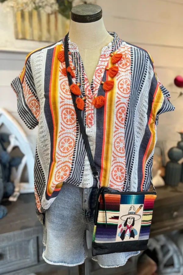Tribal Print Top