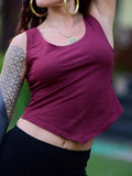 Boho Spider Back Cotton Spandex Top Women ¨C Handmade Festival Casual Crop Activewear