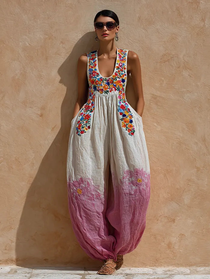 Women's Soft Casual Fashion Pink Jumpsuit