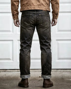 Vintage Black Denim Straight©\Leg Jeans