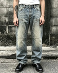Vintage Washed Slit©\Pocket Baggy Wide©\Leg Utility Denim Pants