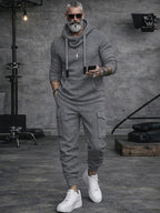 Sporty Cargo Style Knit Matching Set