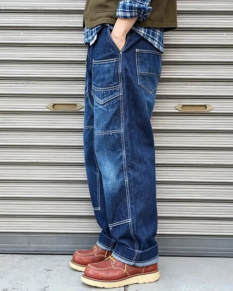 Vintage Denim Multi©\Patch©\Pocket Retro Utility Jeans
