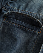 Vintage Washed Multi©\Pocket Field Utility Denim Jacket