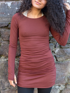 Dress with Thumb Holes - Fiesta Dress - Ruched Dress