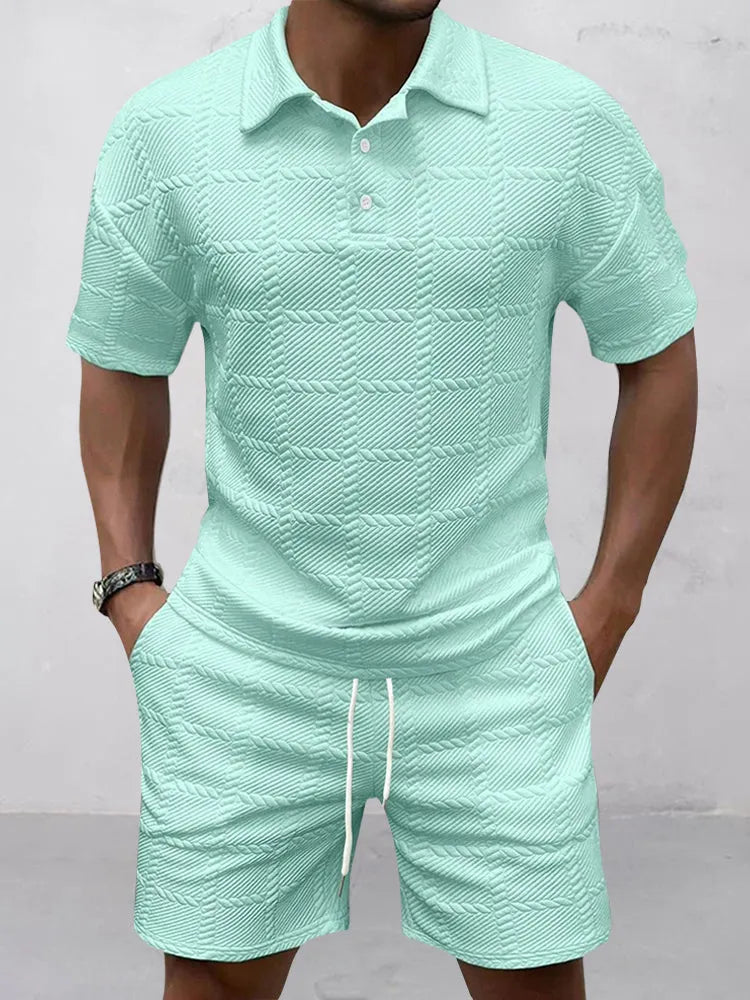 Smart Casual Jacquard Textured Set