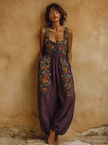 Women's Soft Casual Fashion Purple Jumpsuit