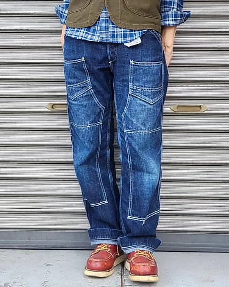 Vintage Denim Multi©\Patch©\Pocket Retro Utility Jeans