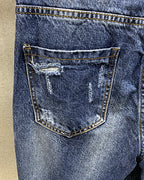 Vintage Ripped Distressed Tapered Balloon Denim Pants