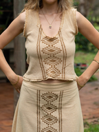 Tribal Top, Fairy Top, Festival Clothing, Raw Cotton Top, Forest Nymph Top