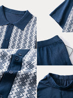 Modern Jacquard Knit 2-Piece Set