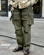 Vintage Multi©\Flap©\Pocket Balloon©\Leg Military©\Inspired Cargo Trousers