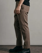 Vintage Houndstooth Check Pleated Trousers