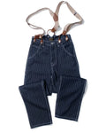 Vintage Striped  Straight Leg Pants(No shoulder straps)