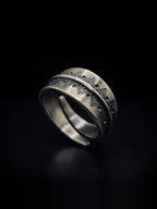 Navajo Totem Vintage Distressed Hand-Engraved Open Ring