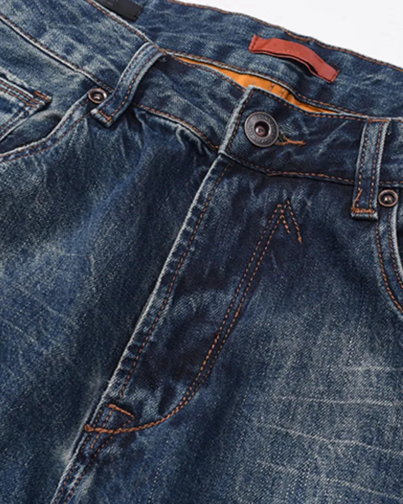 Vintage Denim Multi©\Plaid©\Patchwork Tapered Jeans